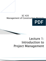 Lecture 1 - Introduction To Project Management-2019