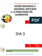 Legislación Internacional Nacional Inocuidad Alimentos DÍA 3