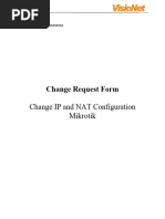 Change Request Form Change IP and NAT Configuration