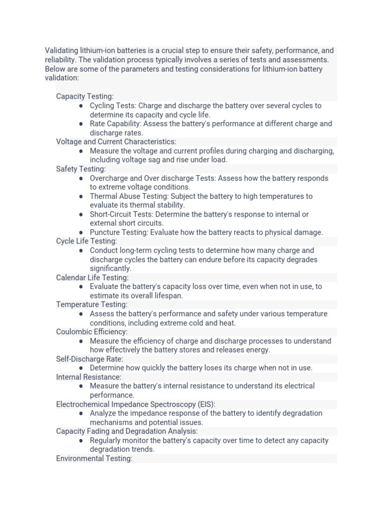 Battery Pack Validation Download Free Pdf Lithium Ion Battery