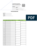 Contoh Daftar Hadir Rapat Dinas