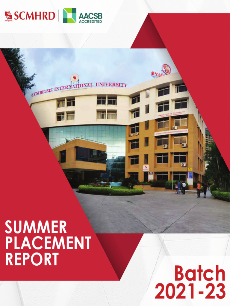 SCMHRD Summer Placement Report 2021-23 | PDF | Engineering | Economies