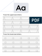 Letter Tracing Worksheet