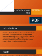 Carlill Vs Carbolic Smoke Balls: Name-Ruchi Sharma Reg No: 210409120094