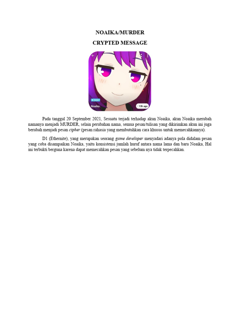 Noaika Cipher | PDF