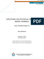 Exploiting The Potential of Digital Media Channels: Case: Solinternships S.L