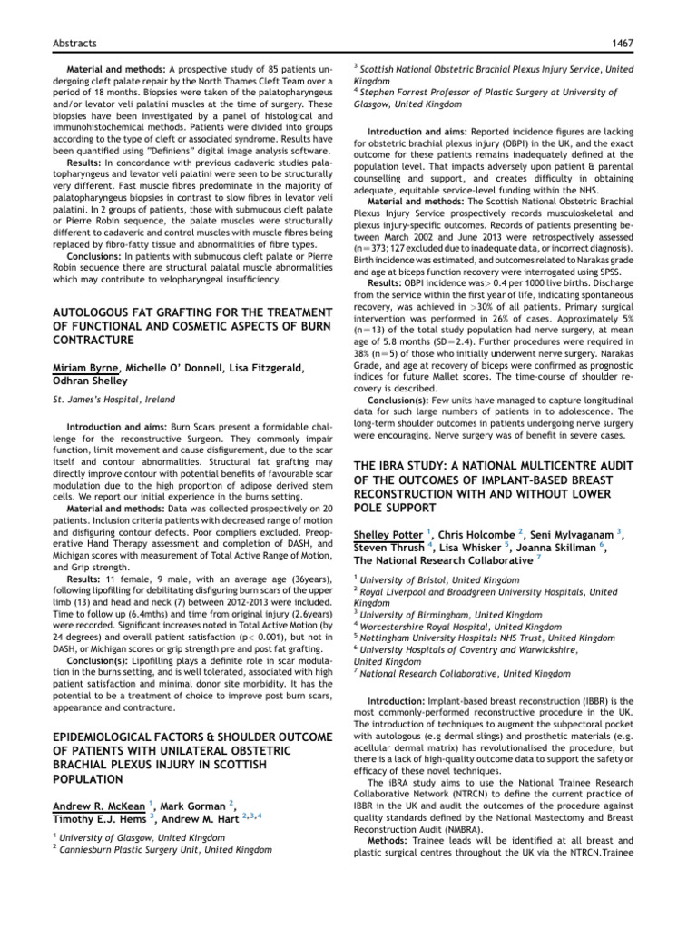 Autologous Fat Grafting For The Treatment Of Functional And Cosmetic