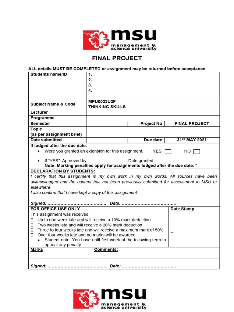 Cover Page Report | PDF