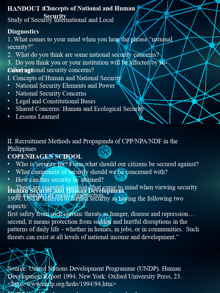 National and Human Security Concepts | PDF | Human Security | National ...