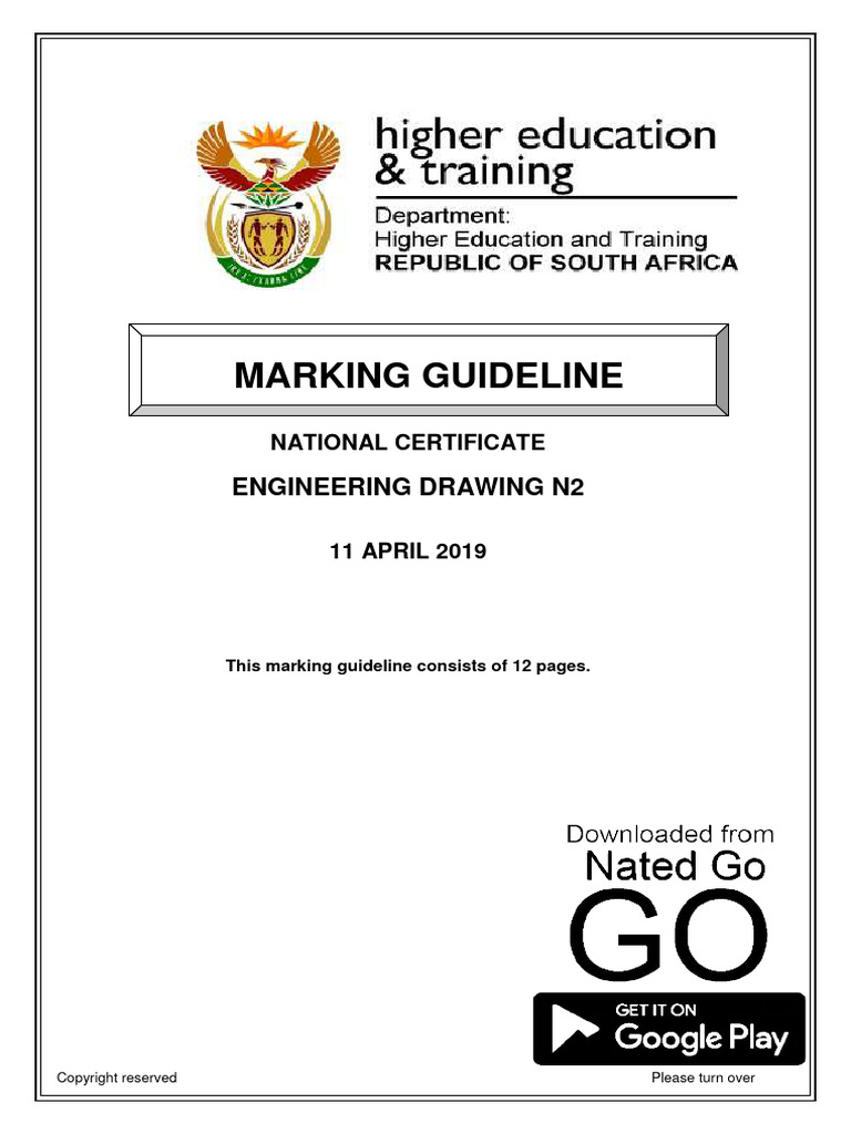 t580 Engineering Drawing n2 Memo Apr 2019 Signed Off PDF Infographics Crafts