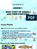 Grade 3 2nd Quarter Unit 4 Lesson 1 Body Parts of Animals and Their Functions