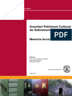 Inventari Patrimoni Cultural de Sobremunt: Memòria Tècnica