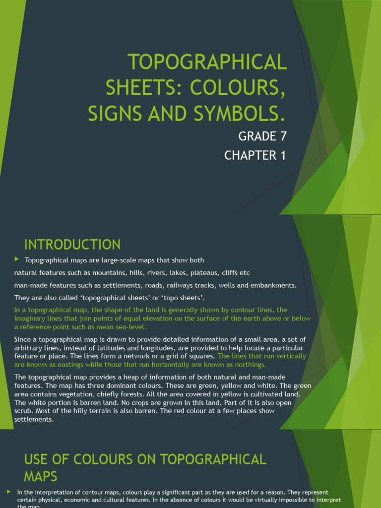 Chapter 1. TOPOGRAPHICAL SHEETS-1 | PDF | Topography | Stream
