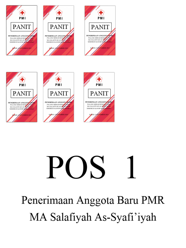 ID Card Penerimaan Anggota PMR | PDF