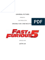 Fast and Furious 5 Notas de Produccion