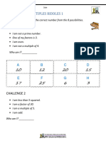 Factors and Multiples Riddles 1