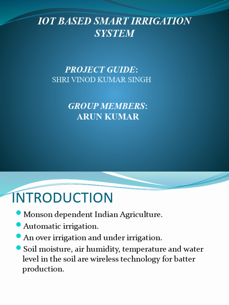Smart Irrigation for Farmers | PDF | Soil | Sensor
