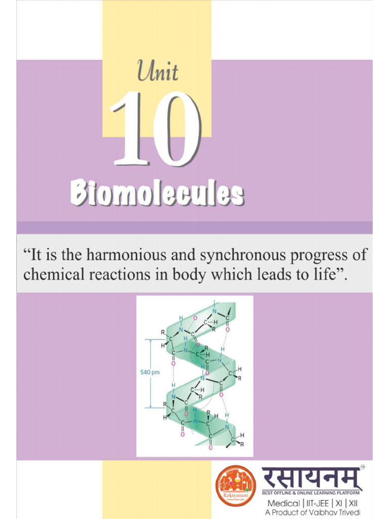 Biomolecules Notes Updated | PDF