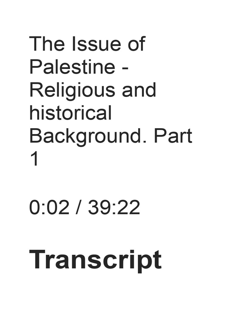 Issue of Palestine | PDF | Prophets And Messengers In Islam | Jesus In