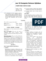 ISC Class 12 Computer Science Syllabus