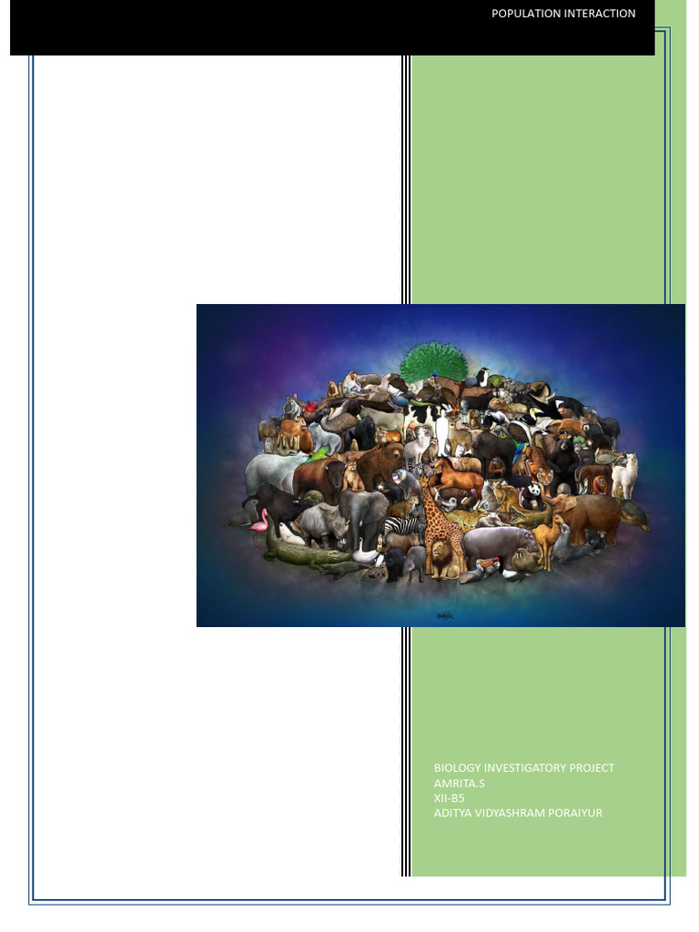 Population Interaction Ip Project Bio Pdf Parasitism Predation