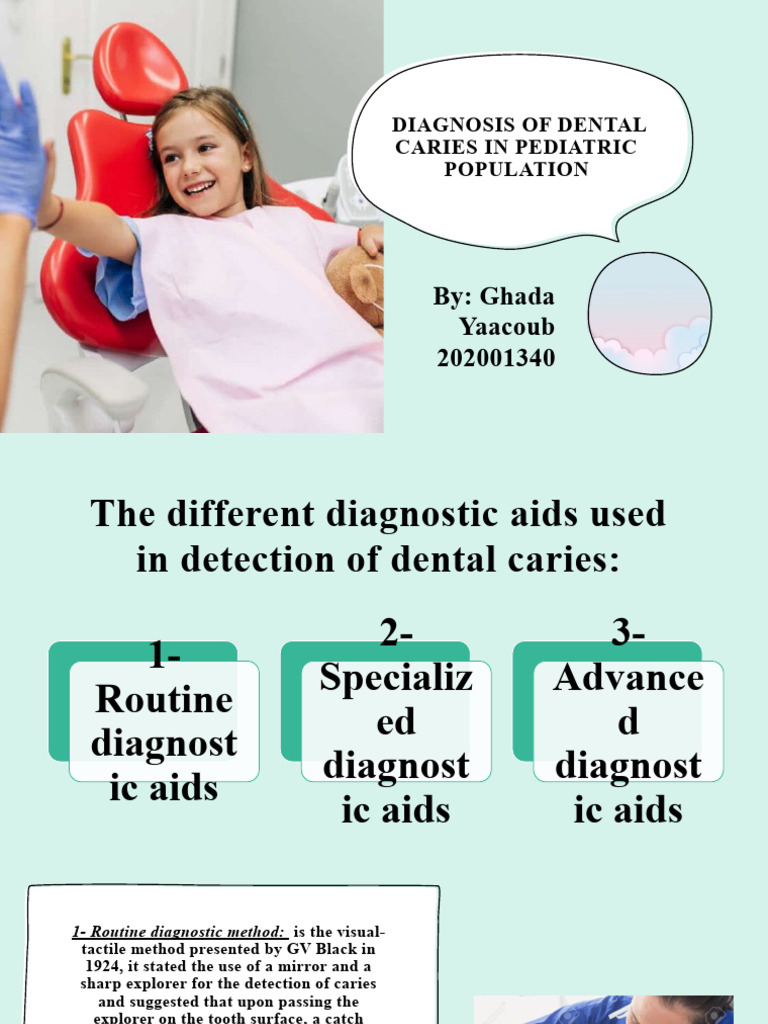 Diagnosis of Dental Caries in Pediatric Population PDF Dental