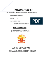 Chemistry Project Paper Chromatography