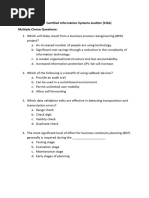 Certified Information Systems Auditor (CISA) - Mock Exam 4