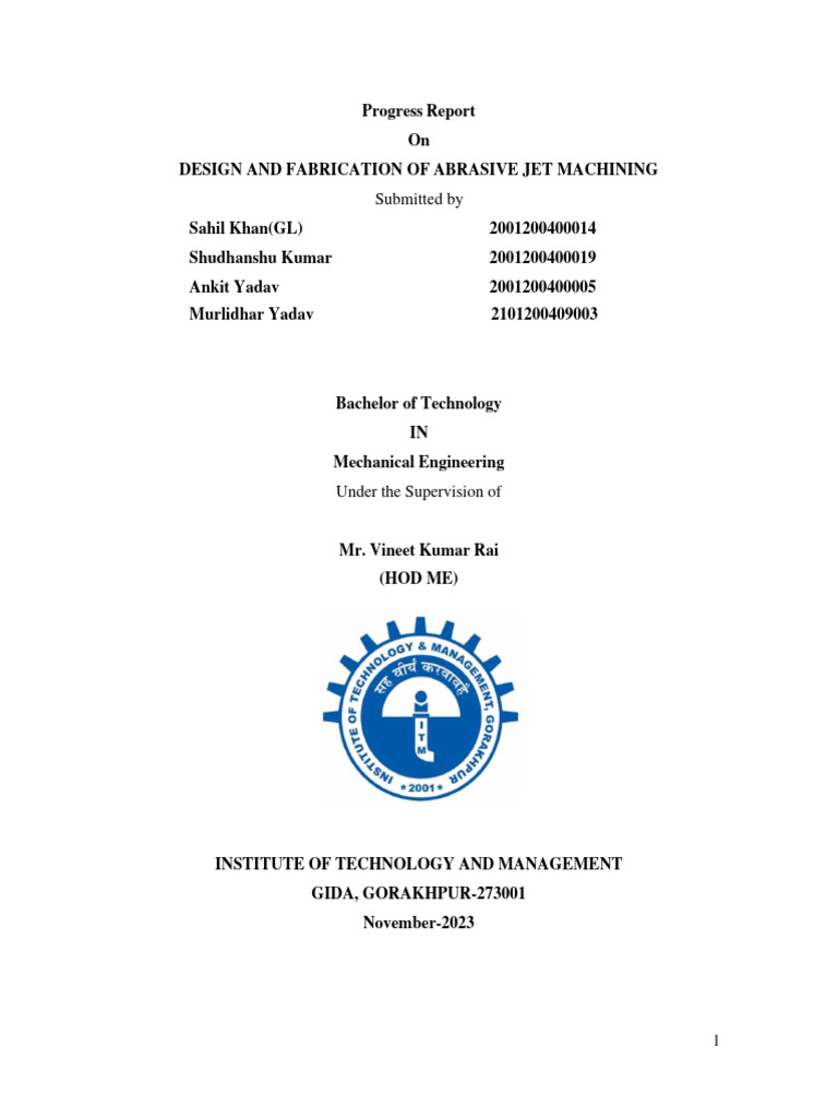 Progress Report PDF Machining Abrasive