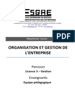 Organisation Et Gestion de L'entreprise