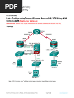 10.3.1.2 Lab - Configure AnyConnect Remote Access SSL VPN Using ASA 5506-X ASDM - Instructor