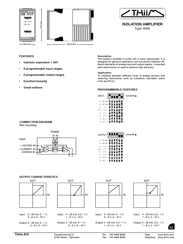 Isolation Amplifier | PDF | Amplifier | Electrical Engineering
