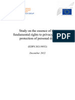 Study On The Essence of The Fundamental Rights To Privacy and To Protection of Personal Data