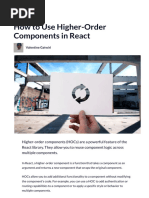 How To Use Higher-Order Components in React