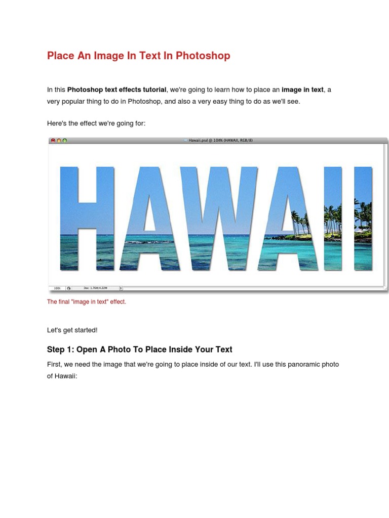 Place Image Inside Text in Photoshop | PDF | Adobe Photoshop | Graphic ...