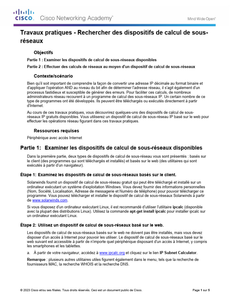 Outils de calcul de sous-réseaux IP | PDF | Adresse IP | Logiciel