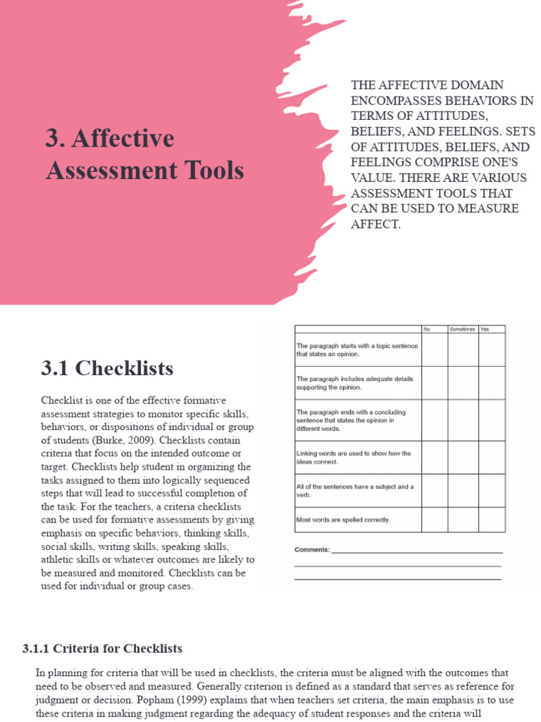 Affective assessment tools pdf educational assessment attitude