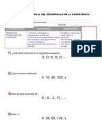 3ro Sec. R.M... EVALUACIÓN MENSUAL DEL DESARROLLO DE LA COMPETENCIA