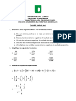 Taller No 1 Operaciones Con Números Reales