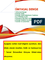 Ve 7. hafta-KİMYASAL DENGE-açık Ders Materyal