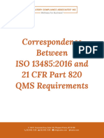 Correspondence_ISO 13485-2016 vs 21 CFR Part 820
