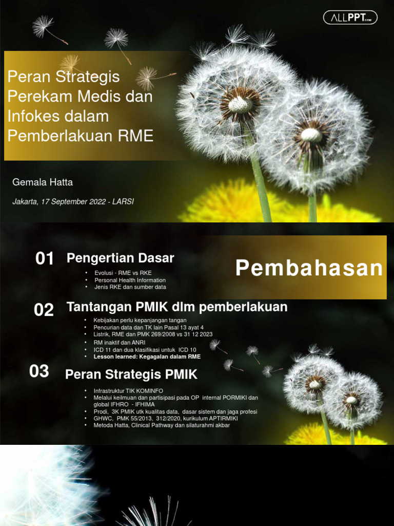 Peran Strategis Perekam Medis Dan Infokes Dalam Pemberlakuan RME | PDF ...