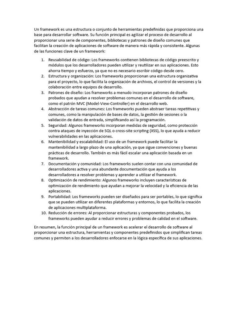 Framework | PDF | Marco de software | Software