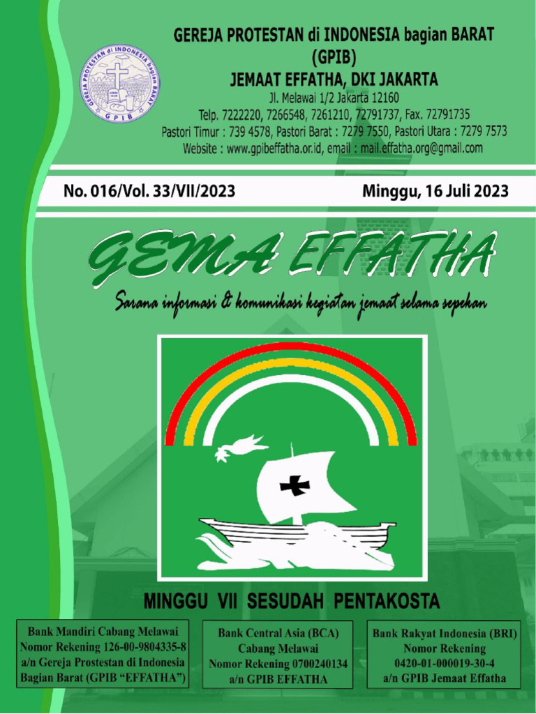 Ibadah Minggu GPIB Effatha Jakarta | PDF