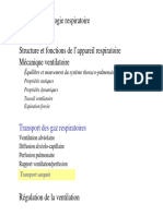 Physiologie Respiratoire: Transport Des Gaz Respiratoires