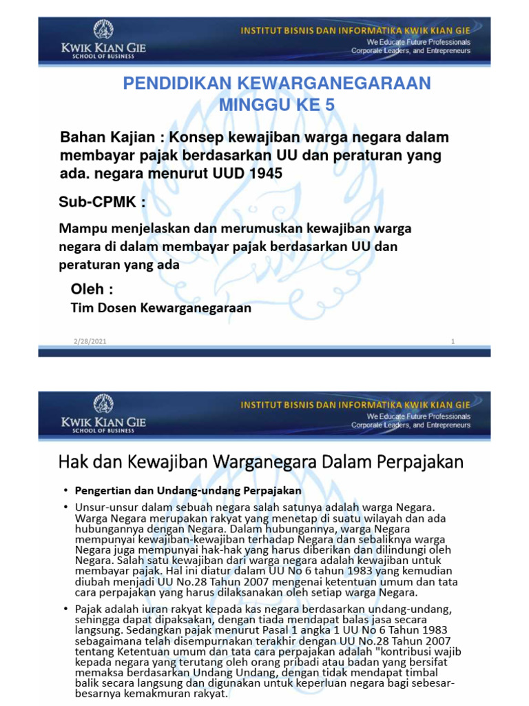 Kewajiban Wajib yang Harus Dikerjakan Penduduk dengan Sanksi Jika Tidak Dilakukan