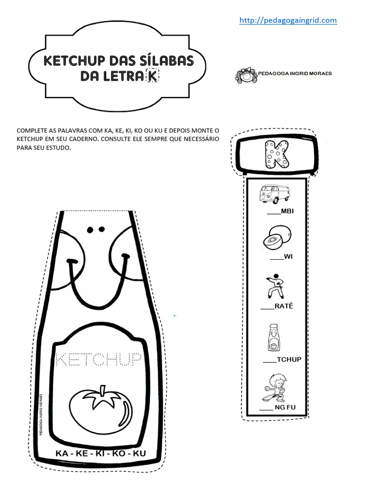 Ketchup Das Sílabas Da Letra K | PDF