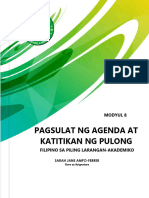 Filipino Akademiko Modyul 8 Pagsulat NG Agenda