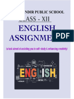Xii English Assignment