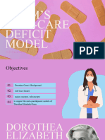 Dorothea Orem Self-Care Deficit Model